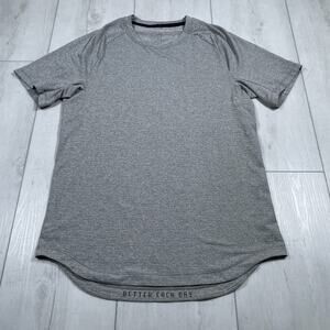 Lululemon Drysense Shirt Mens Medium Gray Short Sleeve Athletic Training Yoga